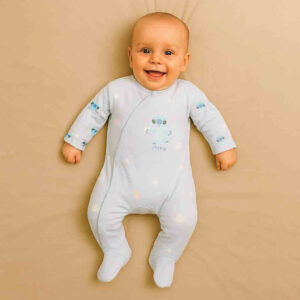 Stitch Printed Cute Blue Color Sleepsuit