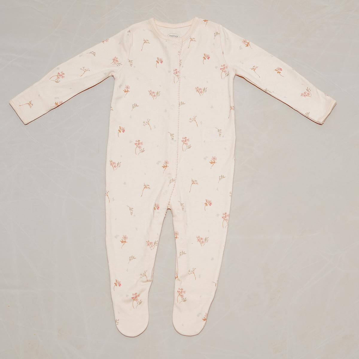 Cute Flowery Designed Light Color Sleepsuit - Image 3