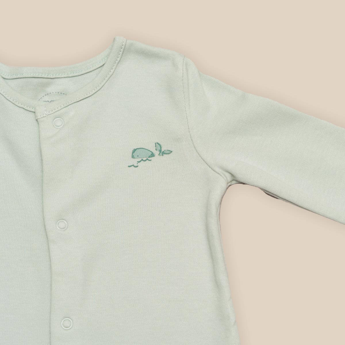 Cute Light Green Luxury Baby Sleepsuit - Image 2