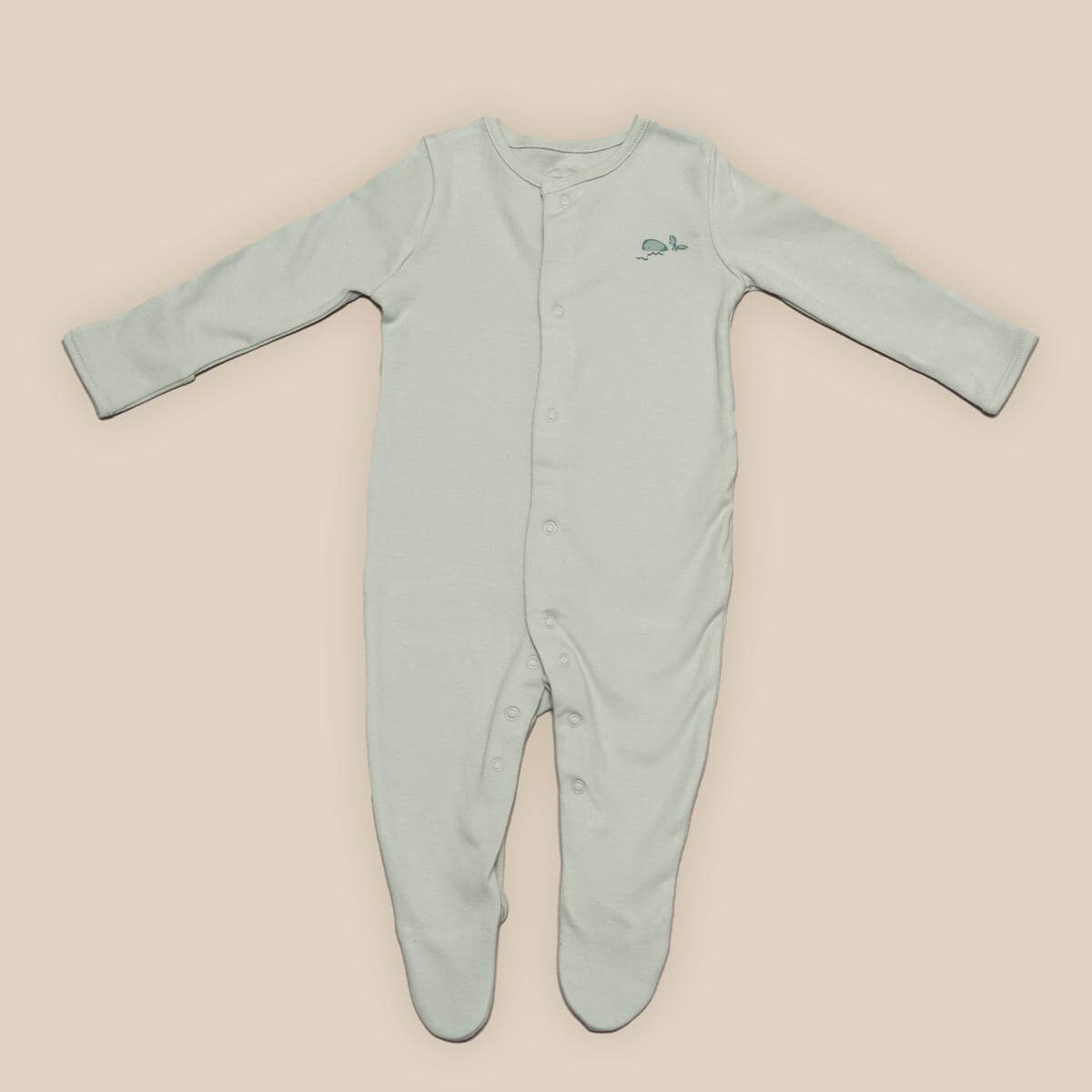 Cute Light Green Luxury Baby Sleepsuit - Image 3