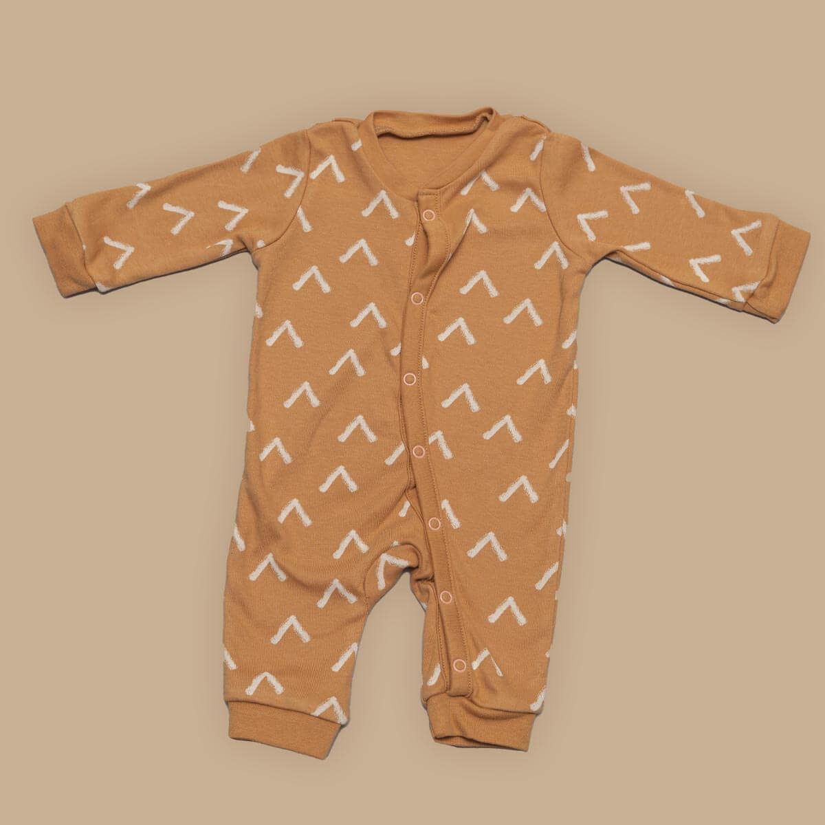 Orange Color Long Sleeve Baby Romper - Image 2