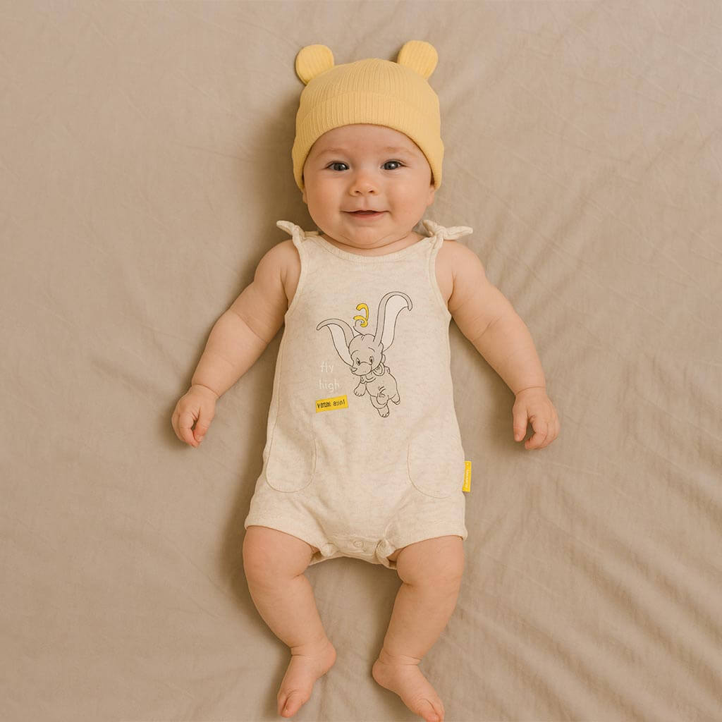 Baby Elephant Cute Yellow Color Romper