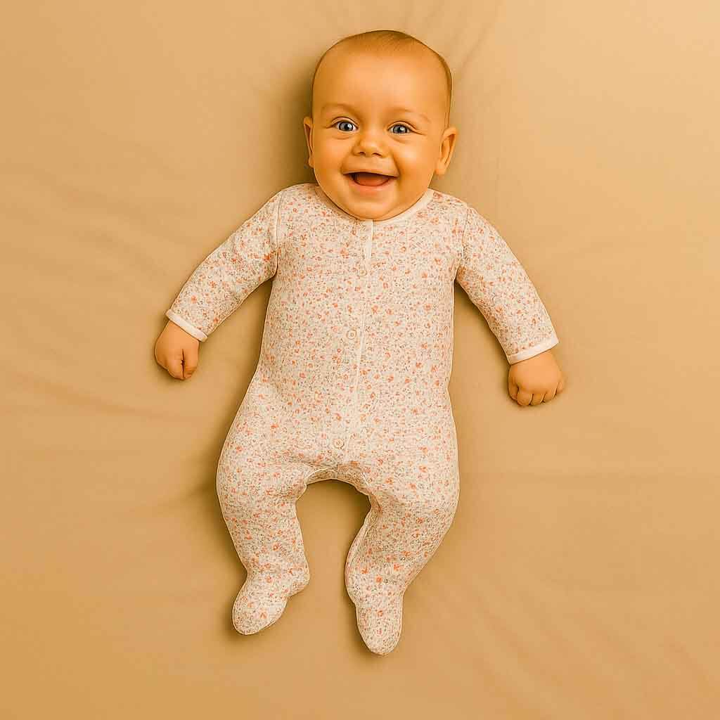 Beautiful Blossom Field Designed Sleepsuit