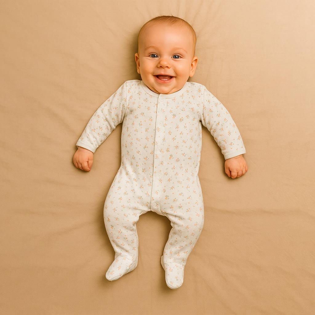 Beautiful Flowery Designed High-quality Sleepsuit