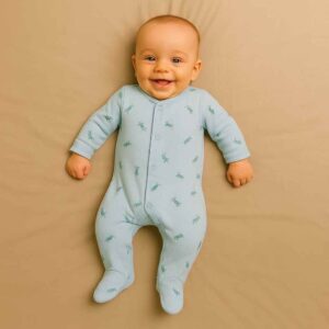 Cute Little Grasshopper Designed Sleepsuit