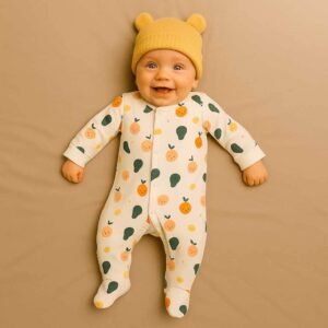 Cute Little Oranges Printed Sleepsuit