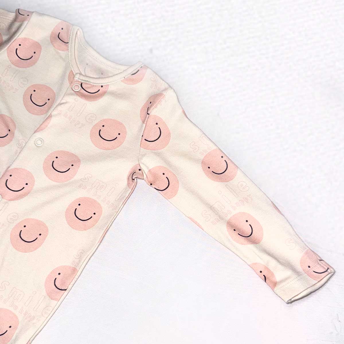 Blush Smile Dreams Sleepsuit close-up view