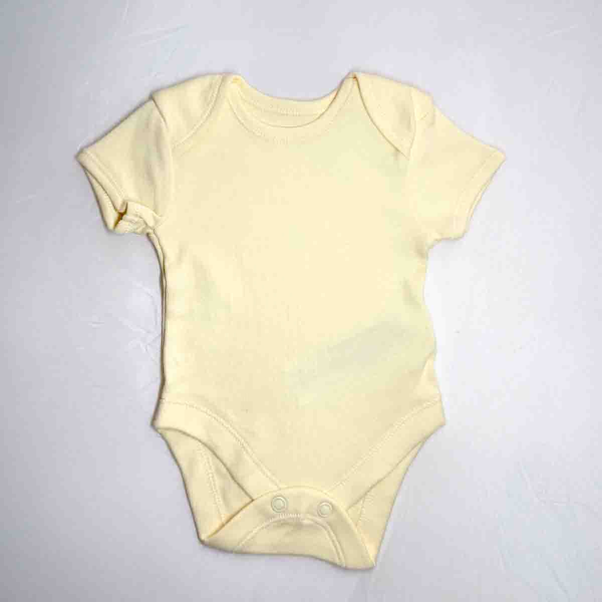 Luna white classic baby bodysuit